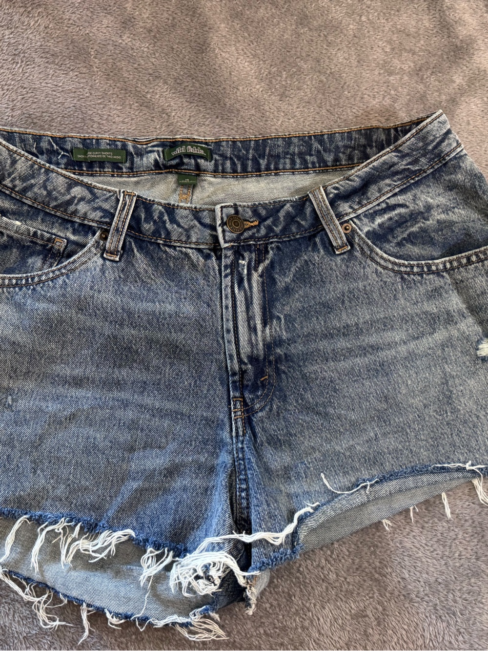 wild fable Distressed Light Blue Denim Shorts